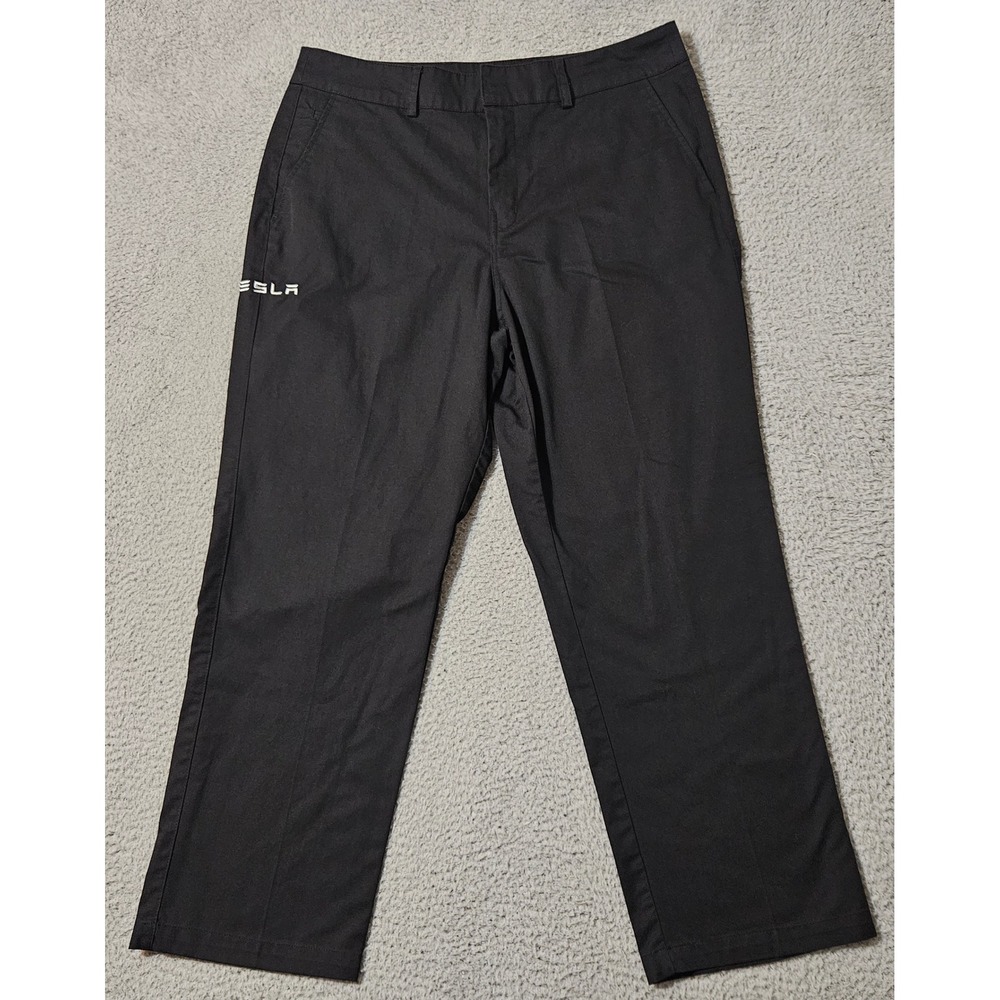 Tesla Employee Technician Work Uniform Polyester Pants Men's 36x28 Black Cotton‎